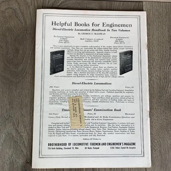 Brotherhood of Locomotive Firemen and Enginemen's Magazine 1955 Lot Of 3 Jan-Mar - Picture 5 of 7